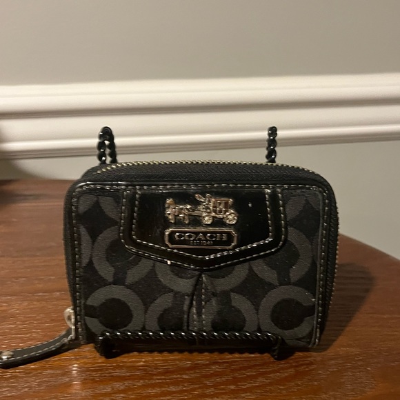 Coach Handbags - COACH Black Wallet - small zip around wallet - Great Condition! Gently used